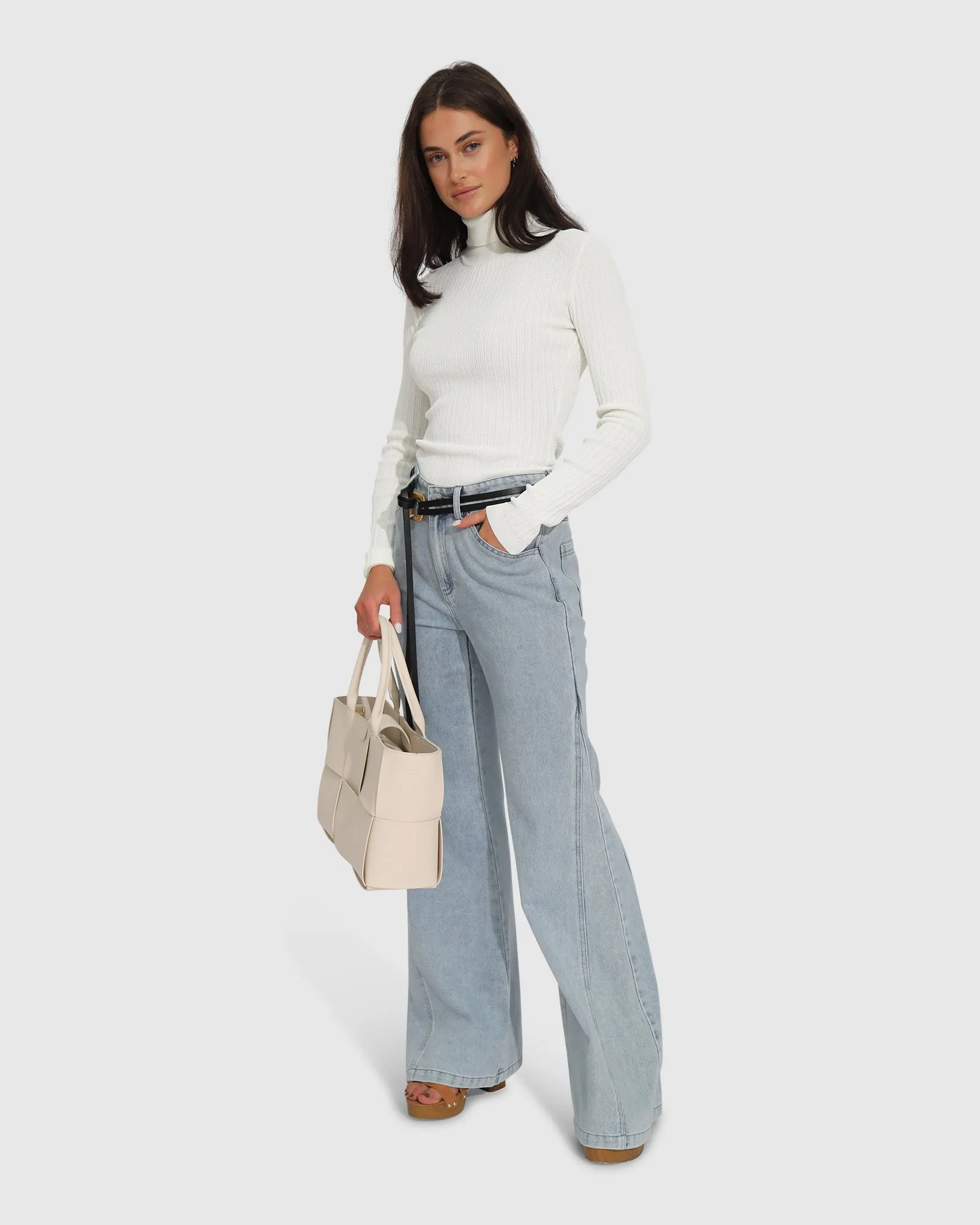 Brooklyn Knitted Turtleneck - Ivory