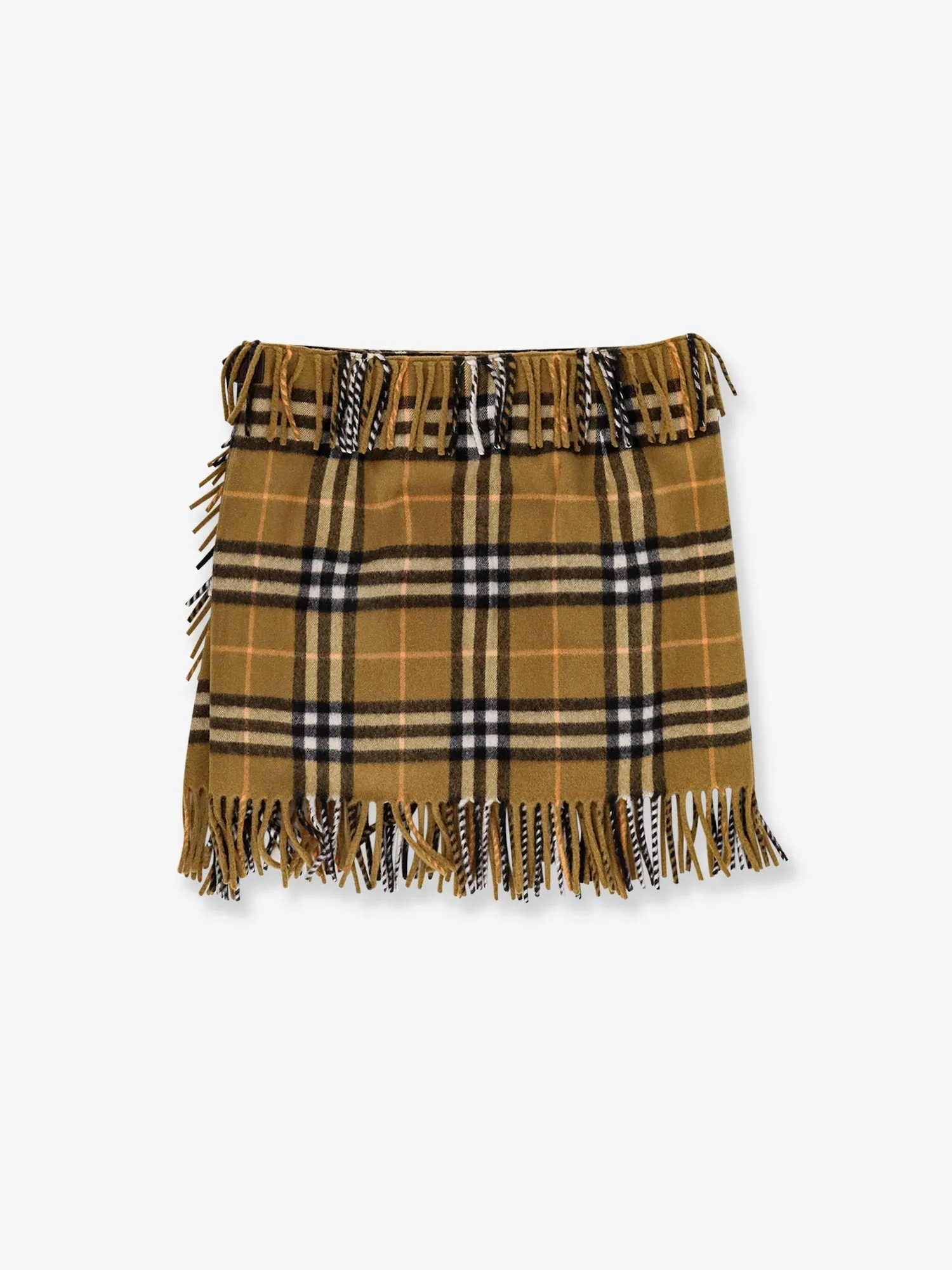 Burberry Wool And Cashmere Skirt With Check Motif