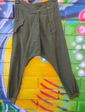 Buttoned Harem Pants