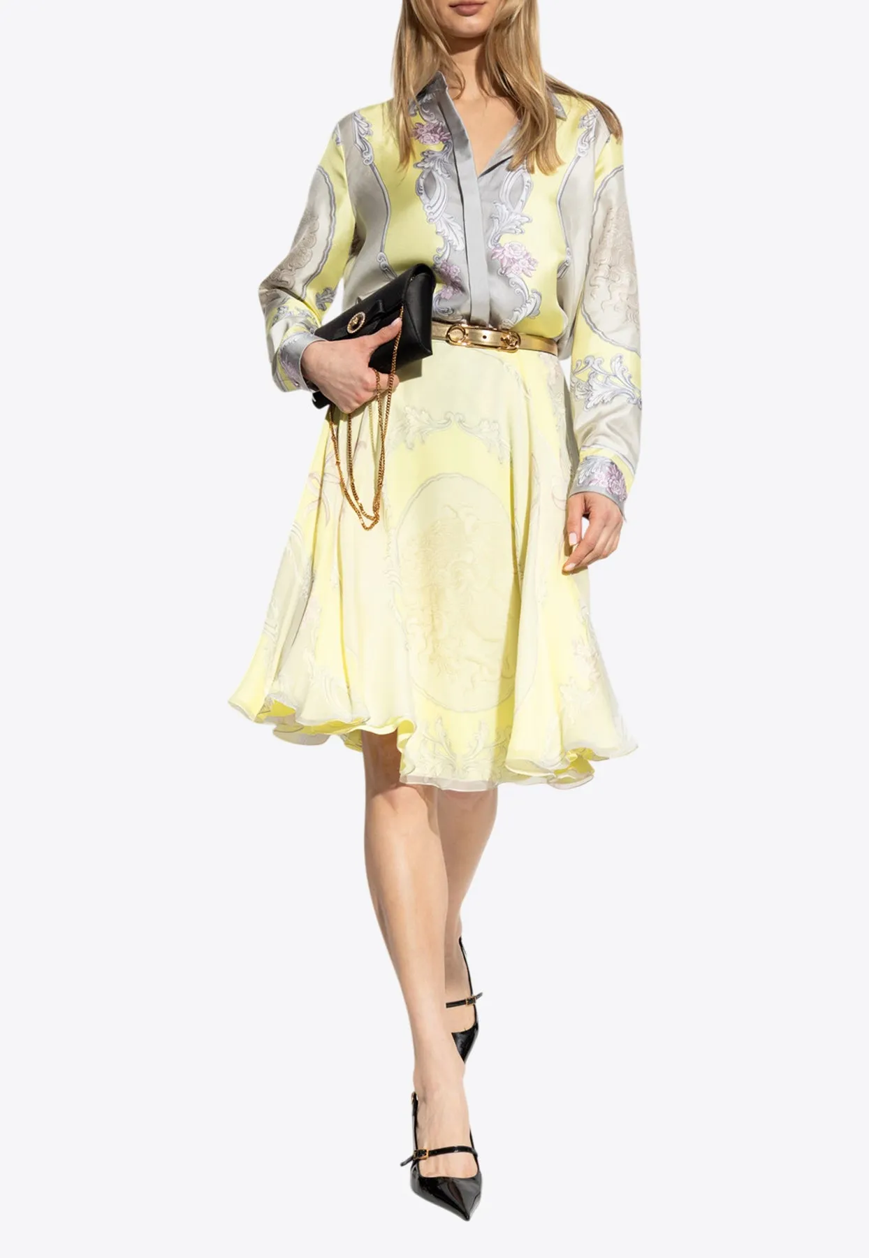 Cameo Silk Flowy Skirt