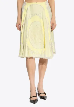Cameo Silk Flowy Skirt
