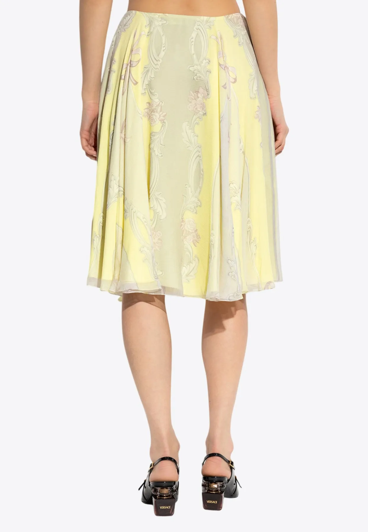 Cameo Silk Flowy Skirt