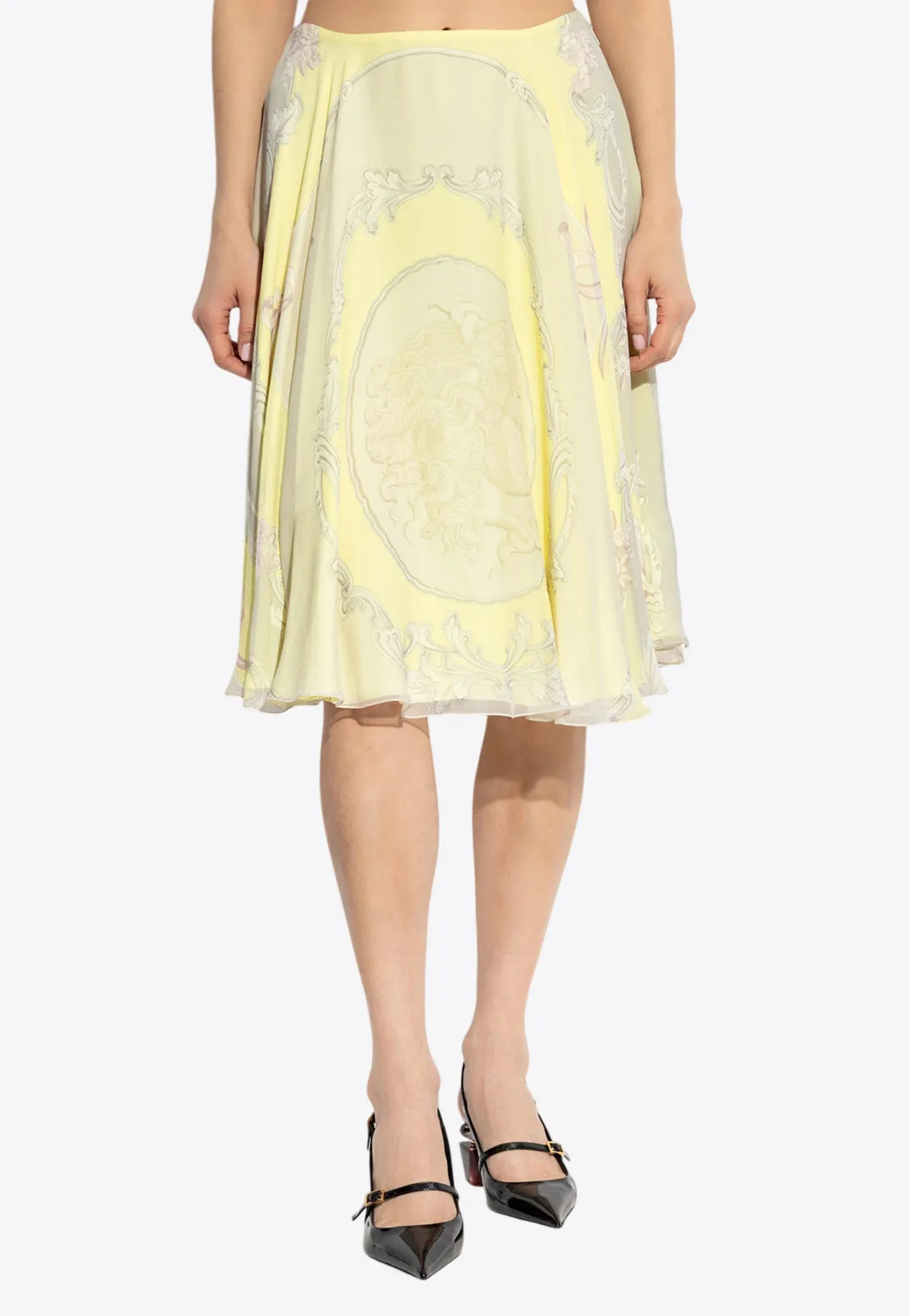 Cameo Silk Flowy Skirt