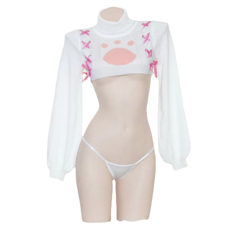 Cat Paw Turtleneck Sweater Underwear UB6289