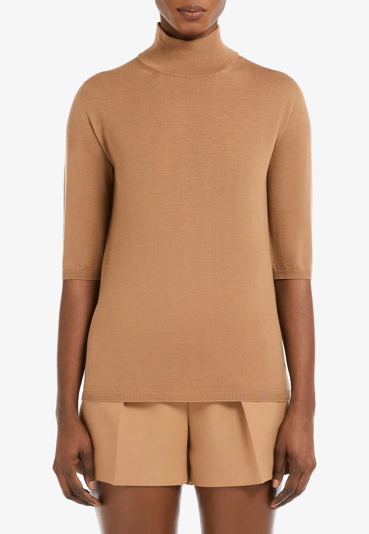 Cecina Turtleneck Wool Knit Top