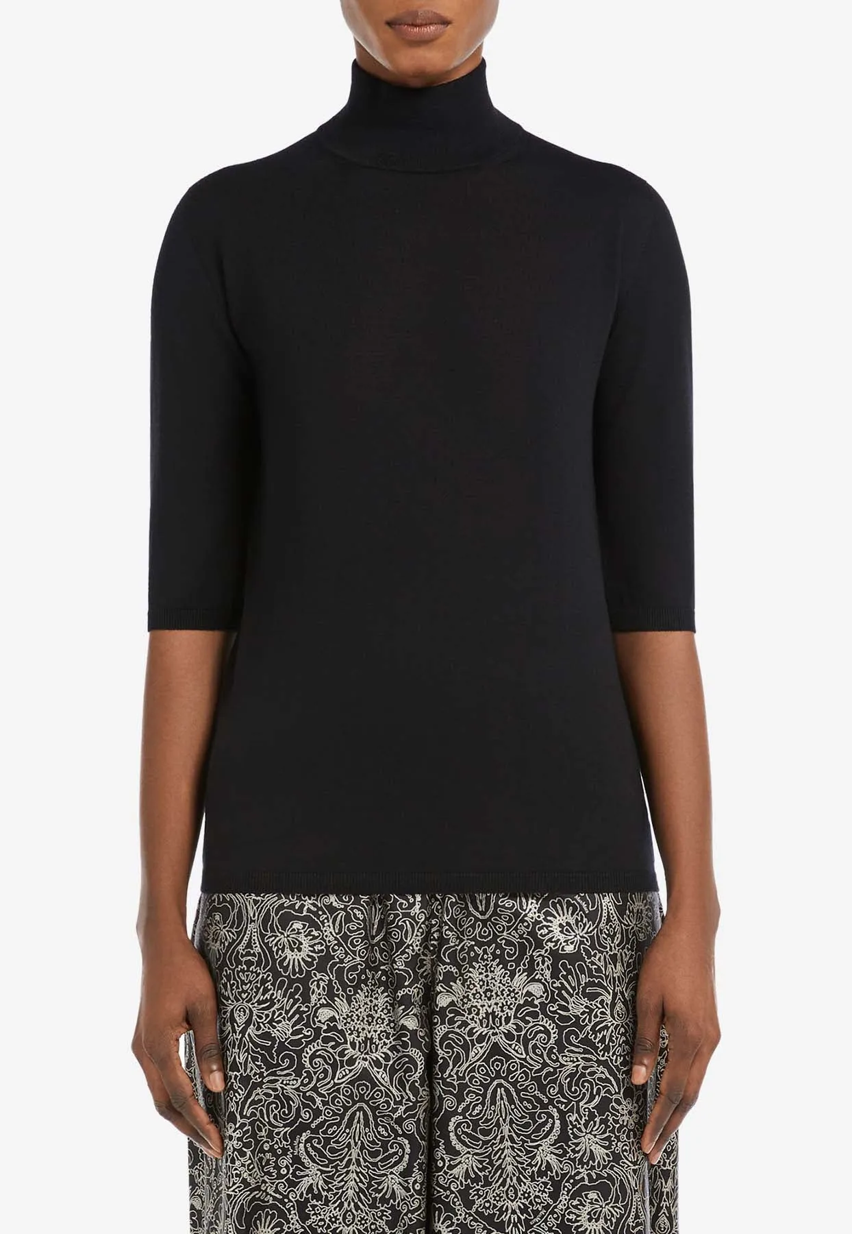 Cecina Turtleneck Wool Knit Top