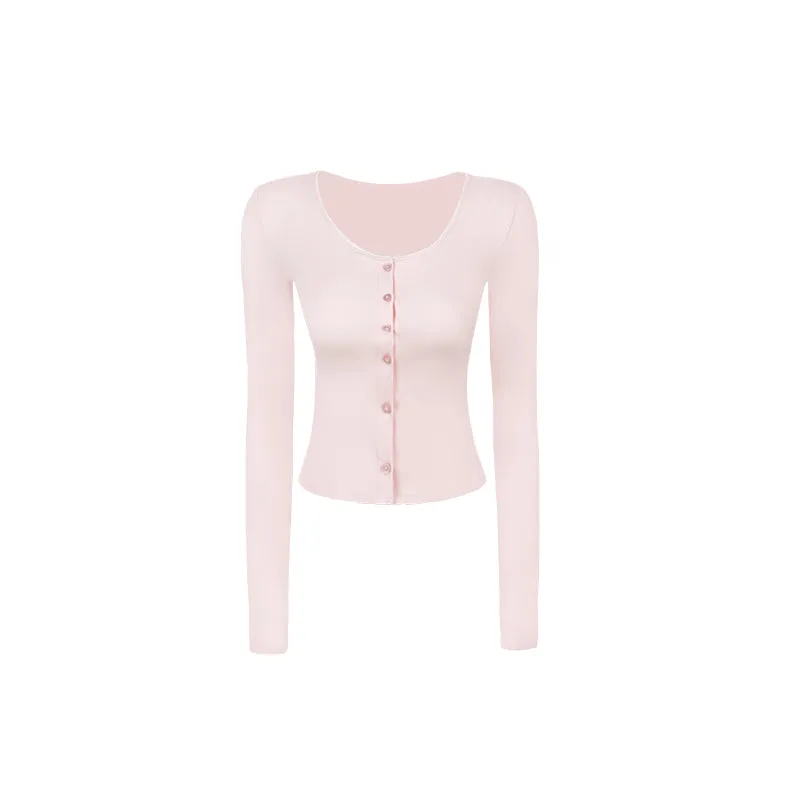 Cherry Slip Dress / Pink Cardigan