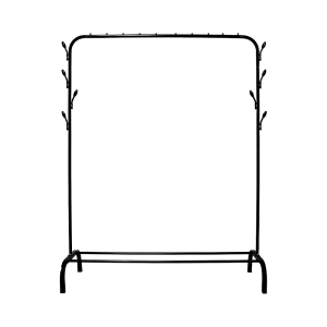 Closet Organizer Metal Garment Rack Portable Clothes Hanger Storage Shoes Rack Black