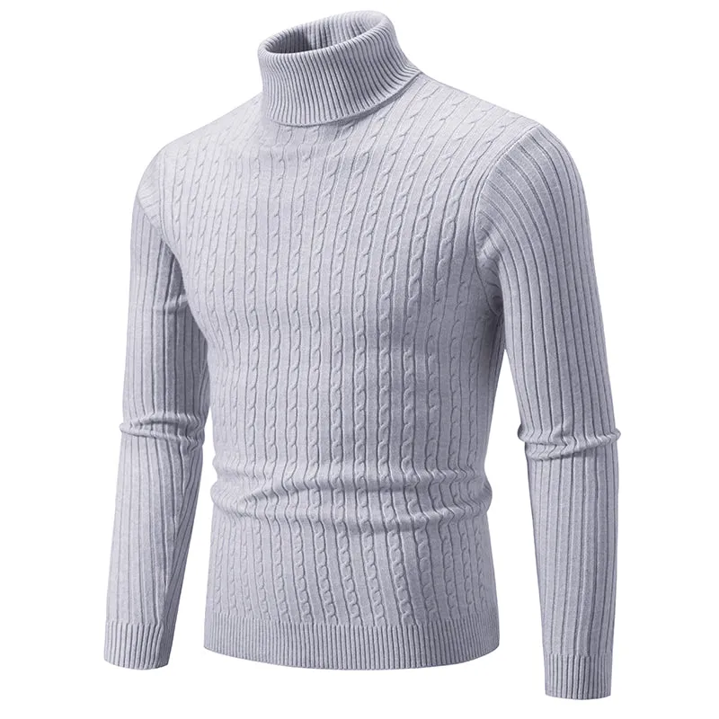 Cooper | Ribbed One-Colour Turtleneck Sweater