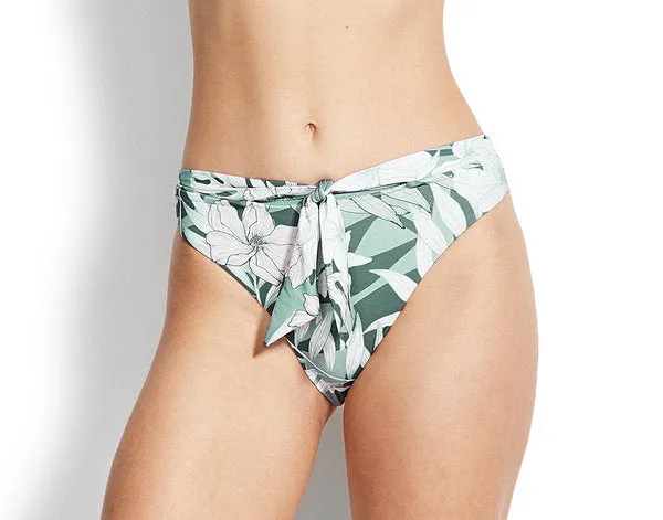 Copacabana Tie Front High Rise - Vine