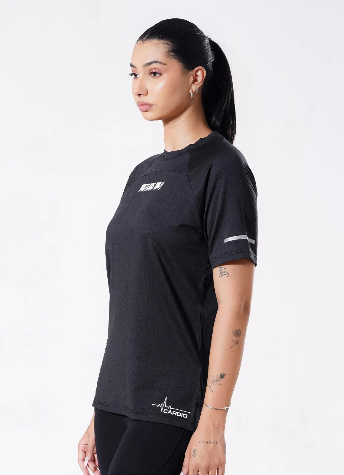Crest Cardio Tshirt - Jet Black