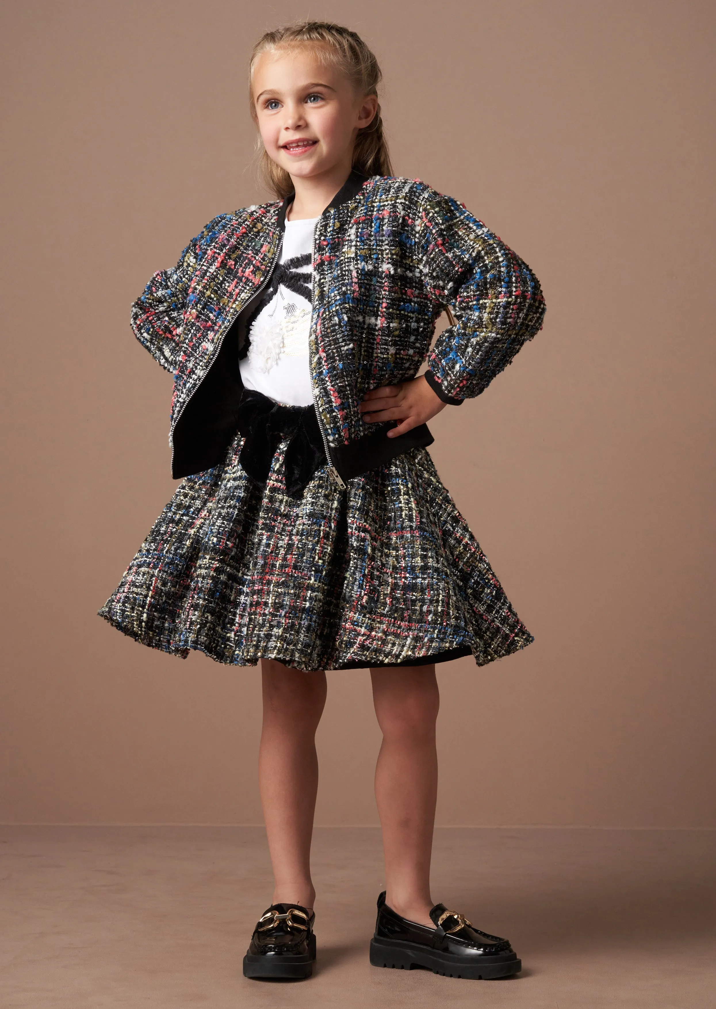Dancia Black Tweed Skirt