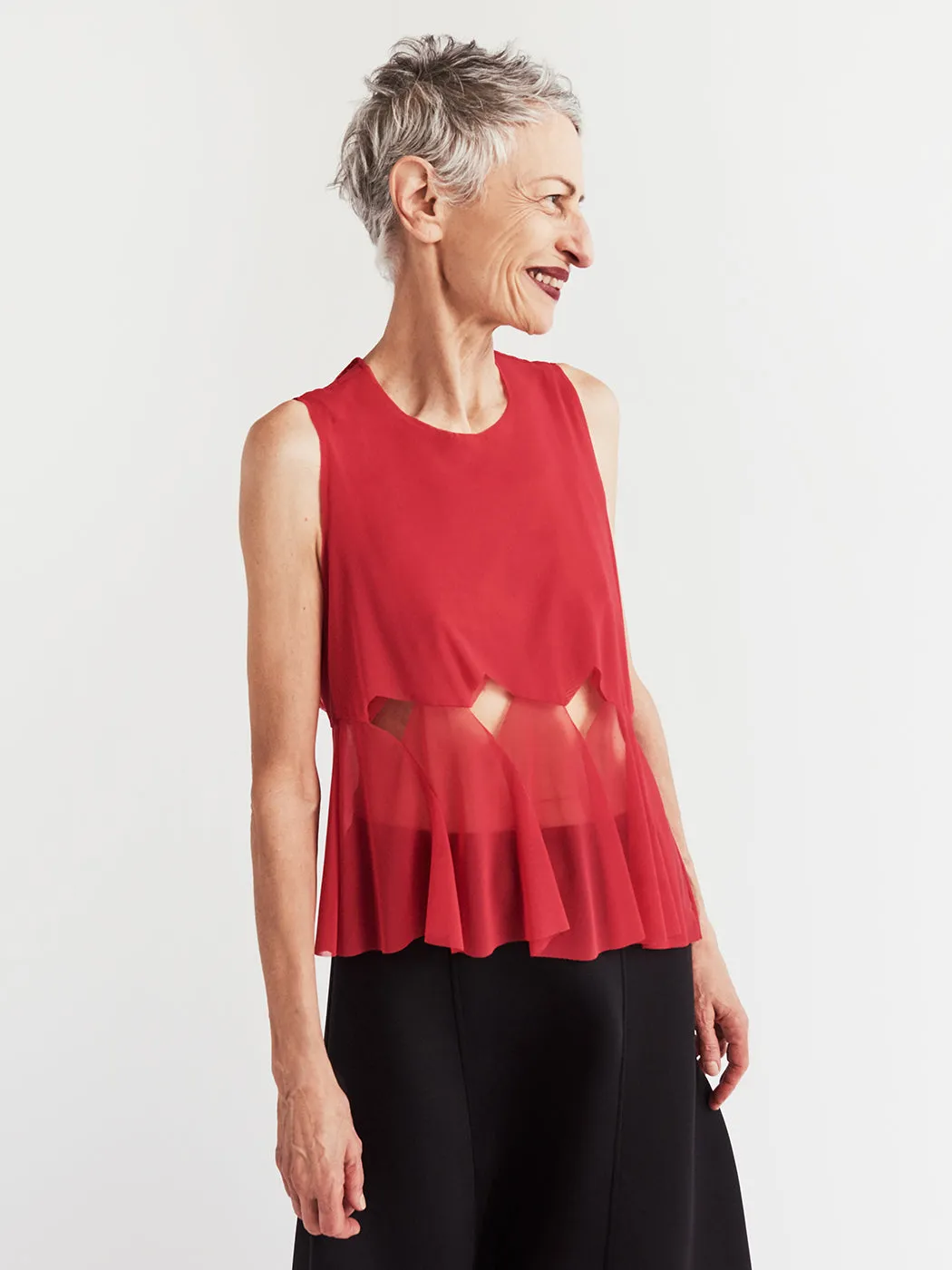 Dappled Mesh Red