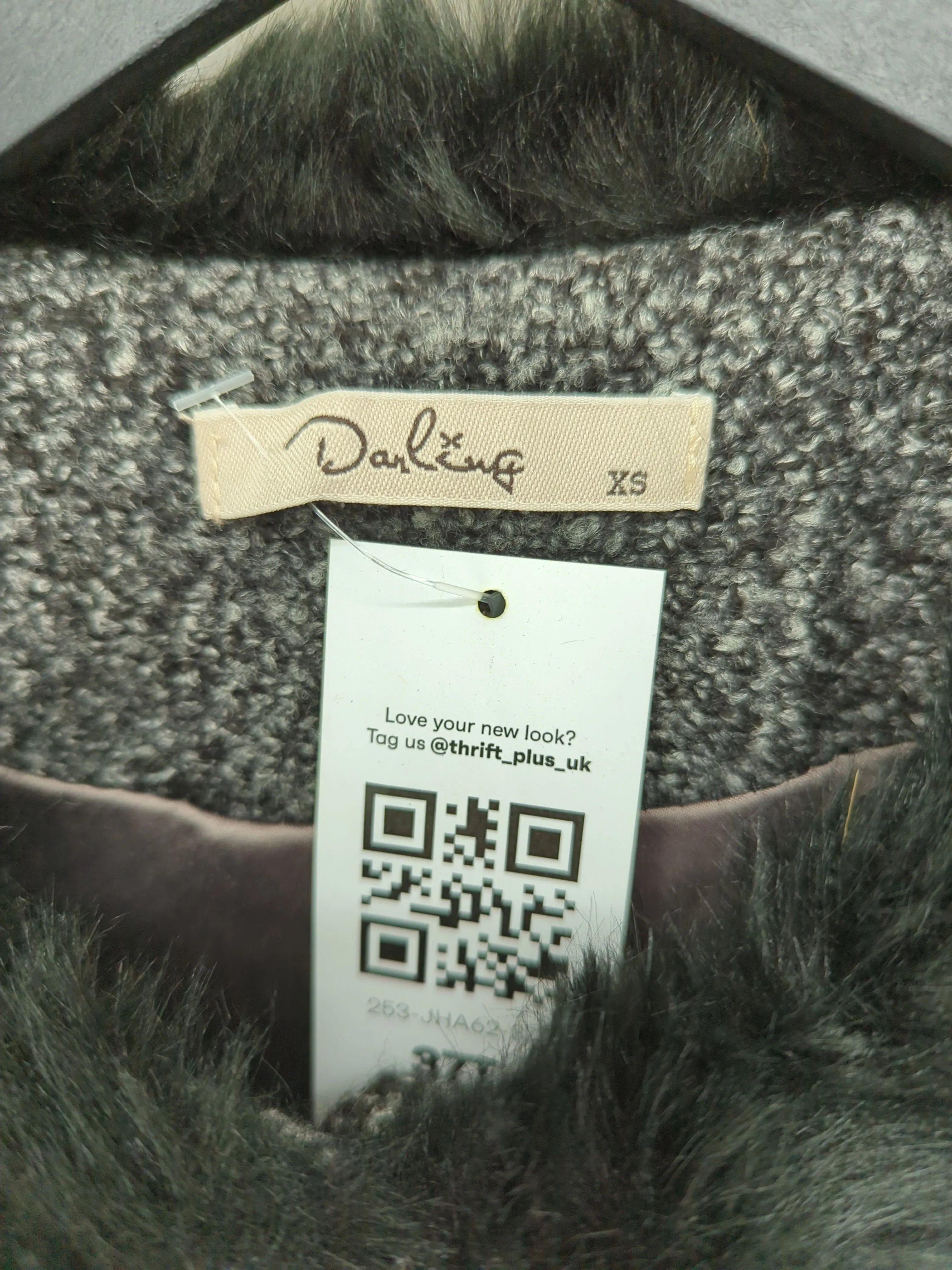 Darling Women's Coat XS Grey Wool with Polyester, Viscose