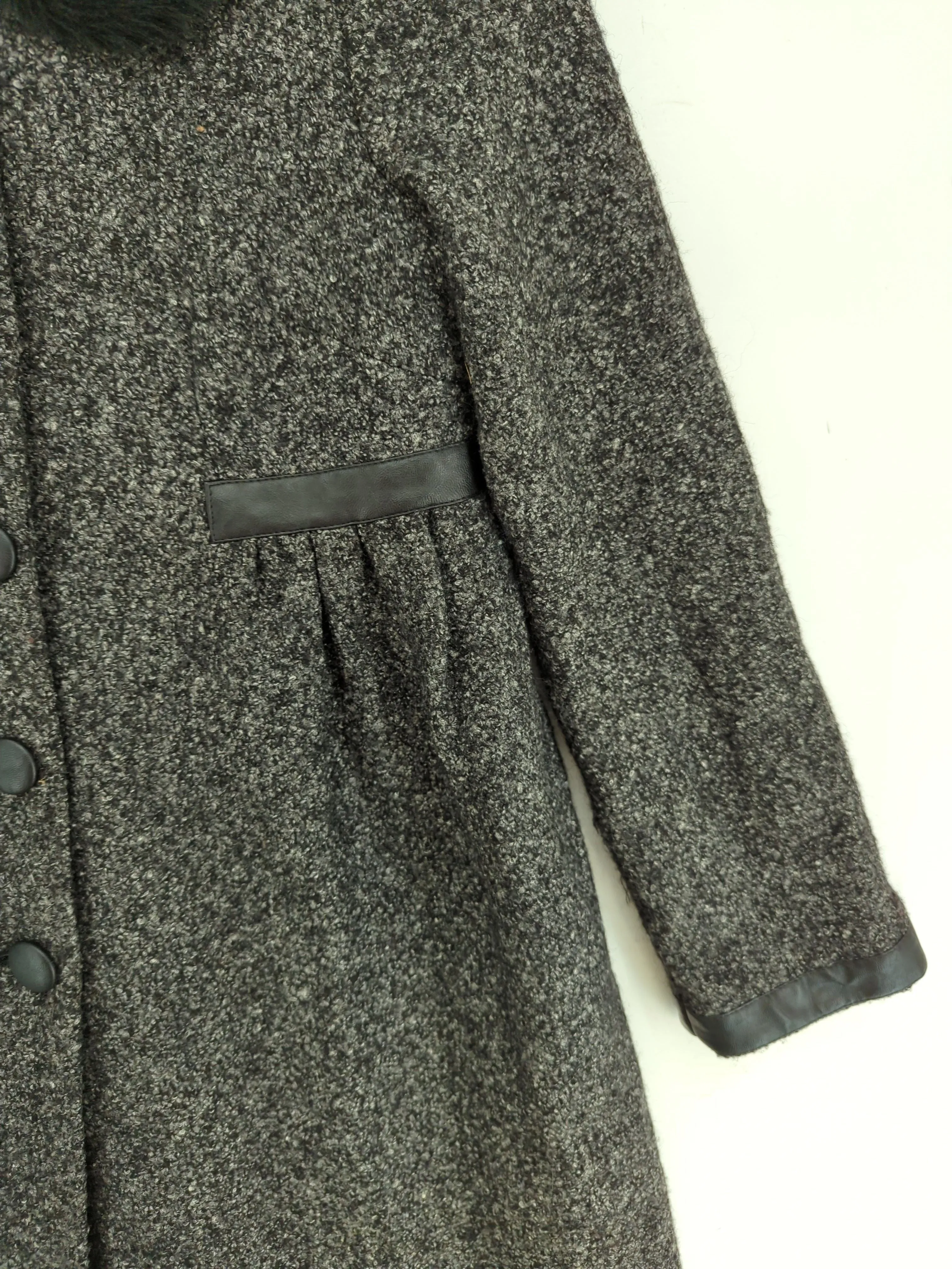 Darling Women's Coat XS Grey Wool with Polyester, Viscose