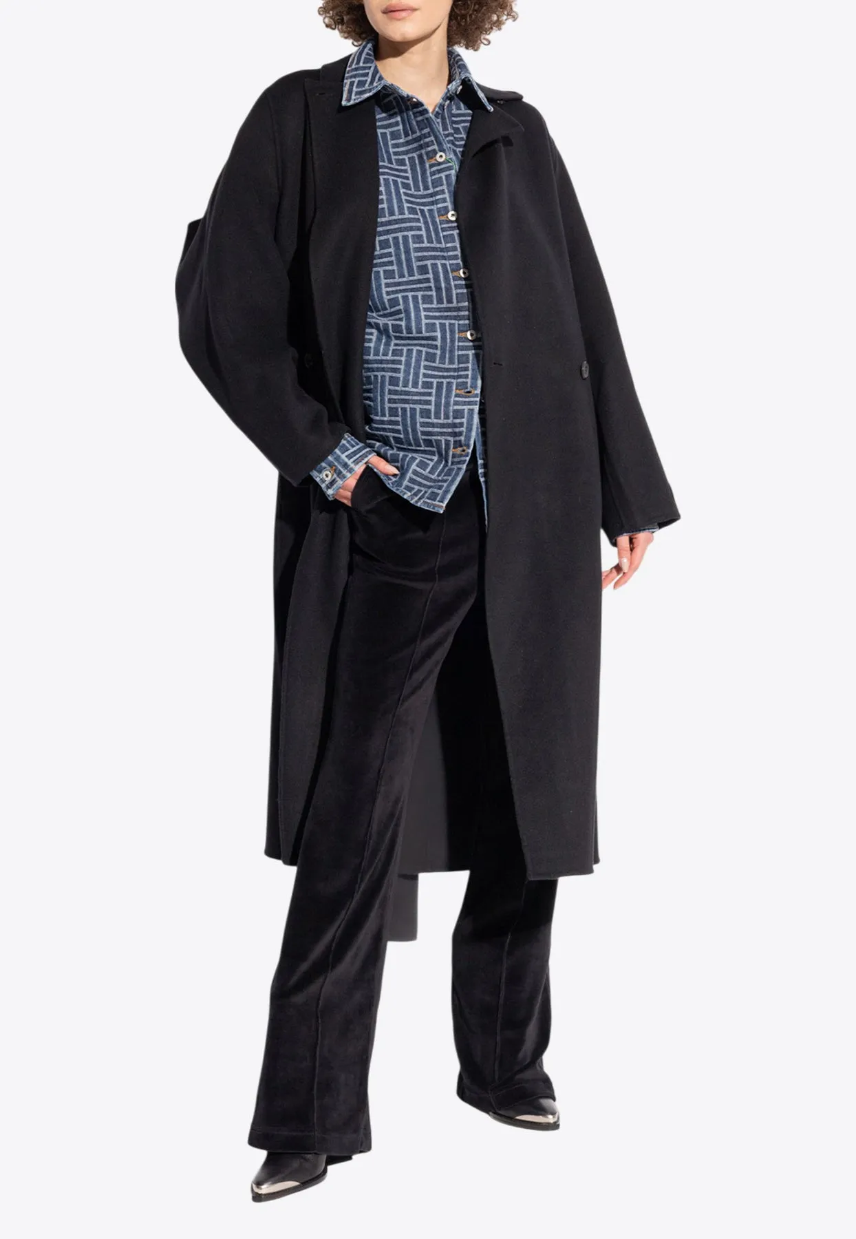 Double-Breasted Belted Coat