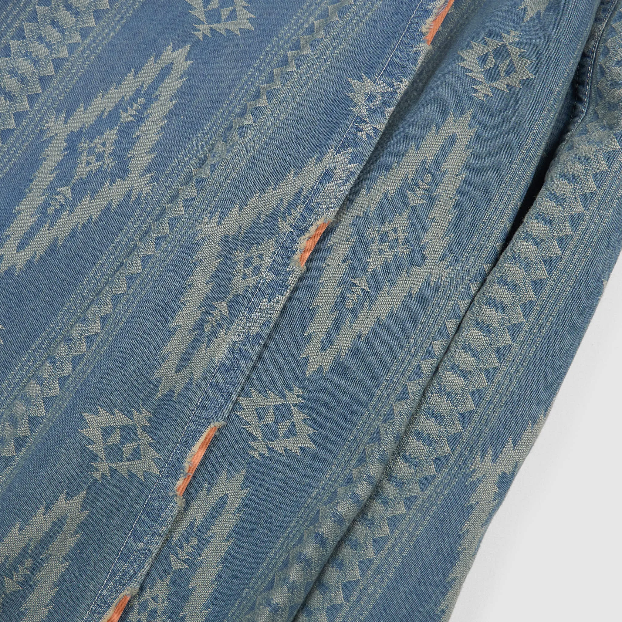 Double RL Ladies Indigo Jacquard Wrap Skirt