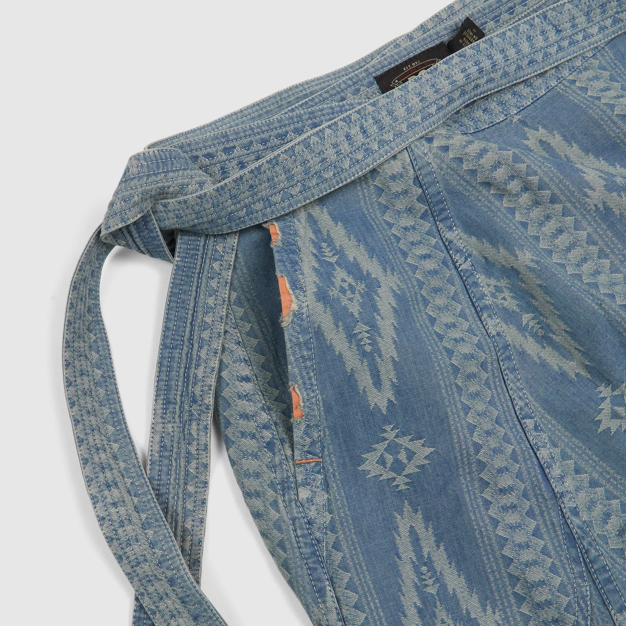 Double RL Ladies Indigo Jacquard Wrap Skirt