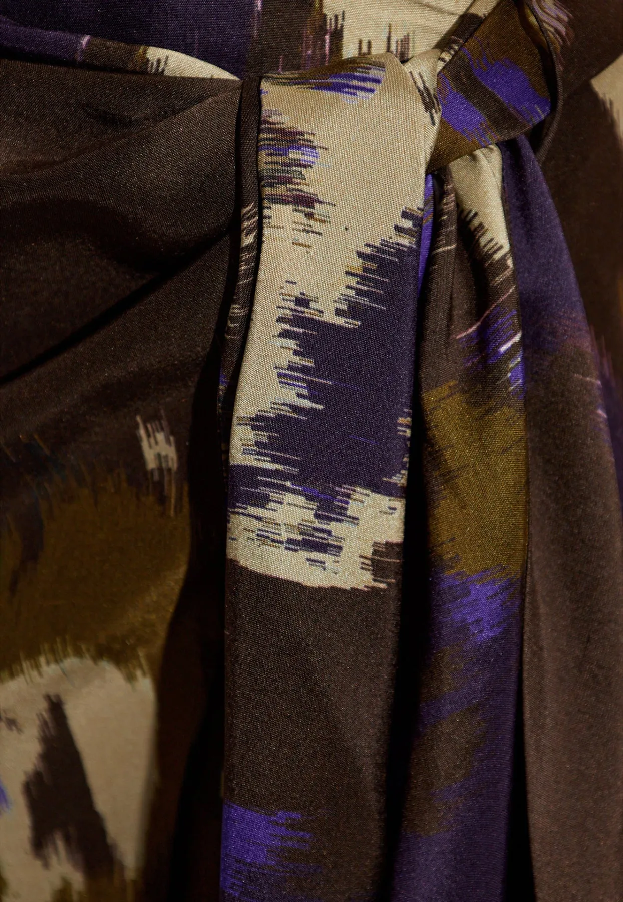 Dritto Printed Wrap Skirt