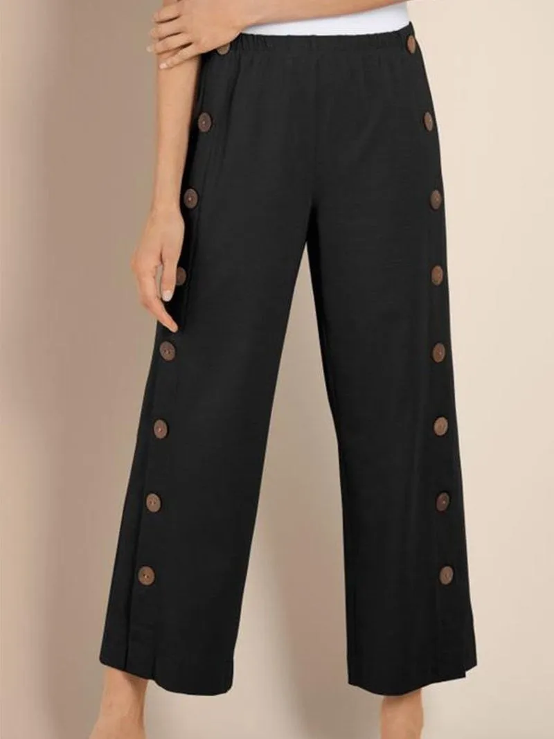 Eldora™ - Buttoned High-Waisted Pants