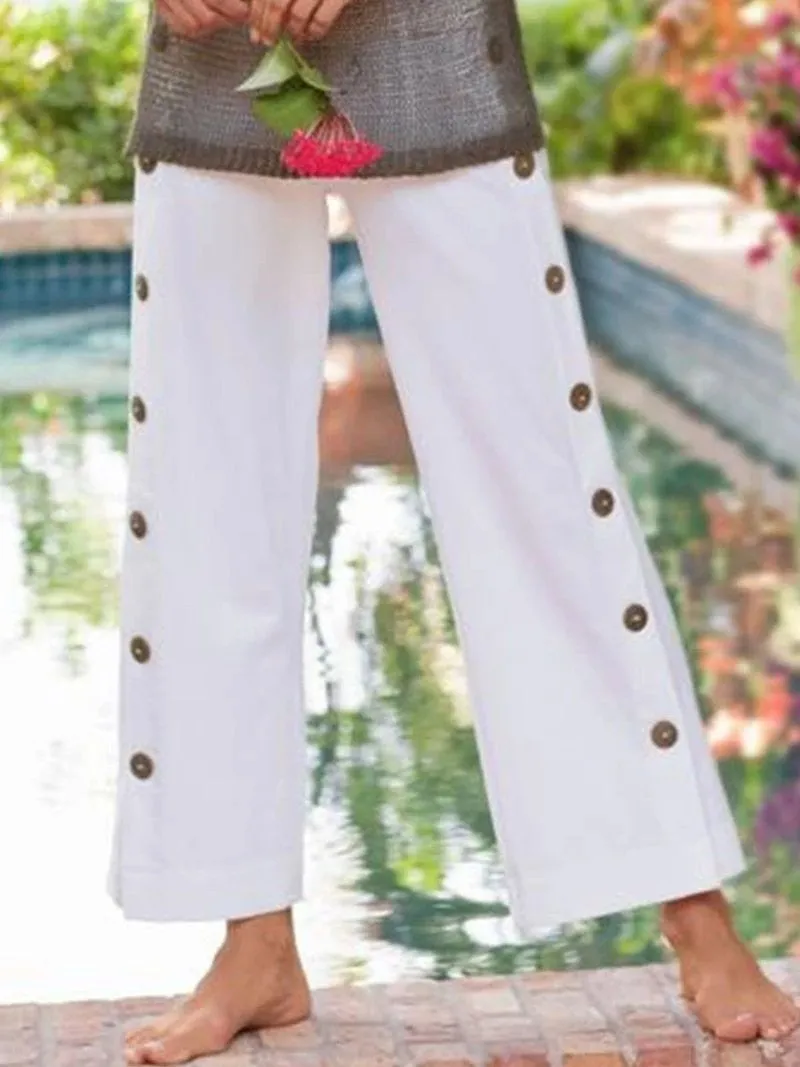 Eldora™ - Buttoned High-Waisted Pants