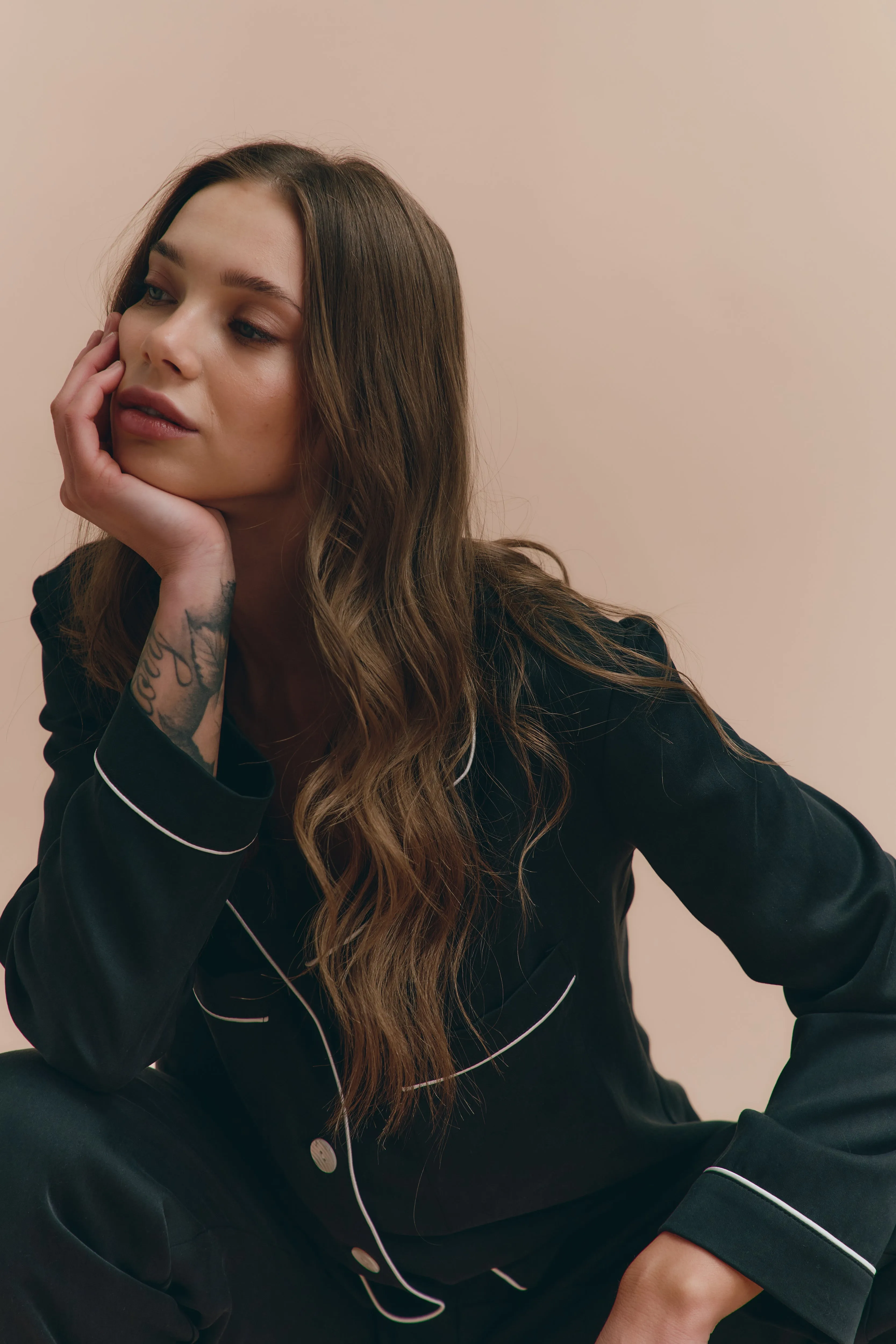 Emily pjs - Black with pants