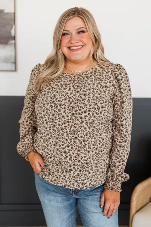 Endless Dreaming Floral Blouse- Natural