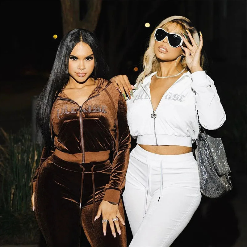 European and American New2023Amazon Fall Women's Clothing Sports Casual Hooded Top High Waist Slim Pants Suit for Women