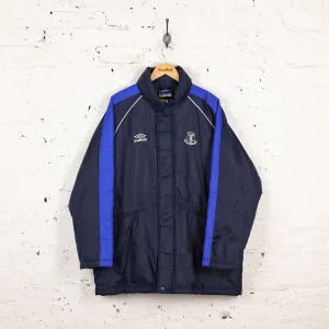 Everton 90s Football Coaches Managers Jacket - Blue - L