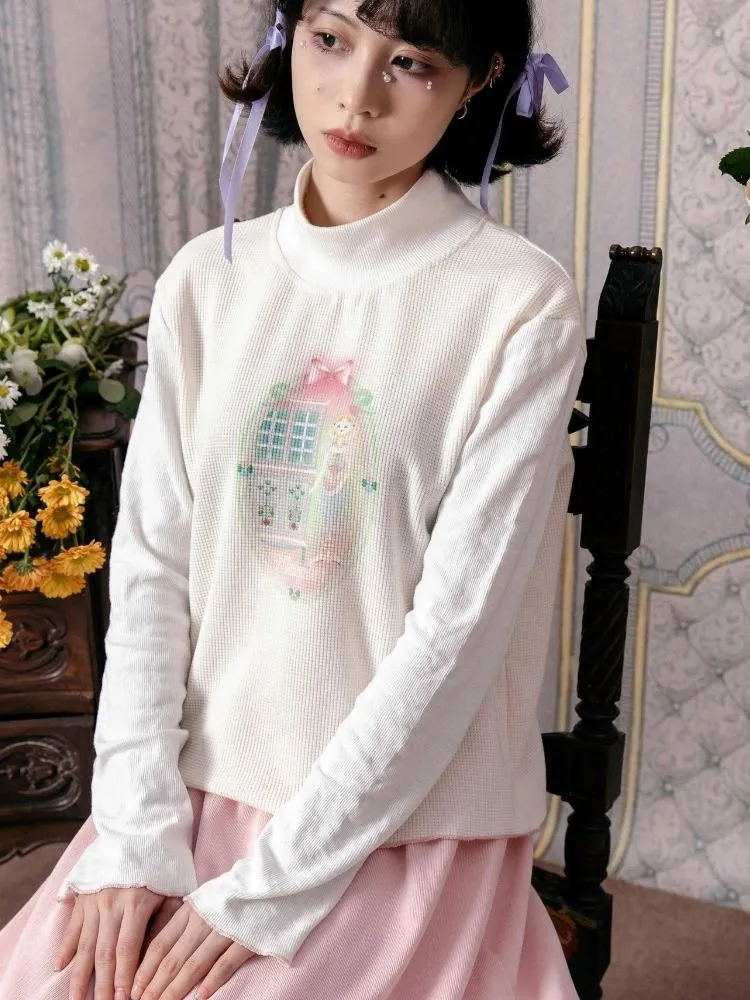 Fairy Tale Half Turtleneck Cotton Base Shirt