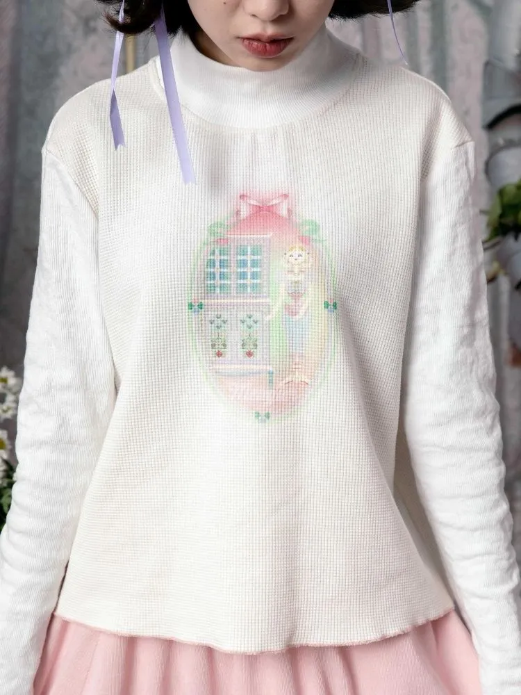 Fairy Tale Half Turtleneck Cotton Base Shirt