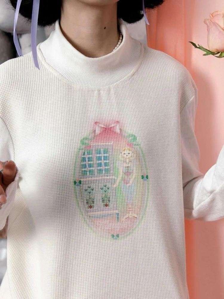 Fairy Tale Half Turtleneck Cotton Base Shirt