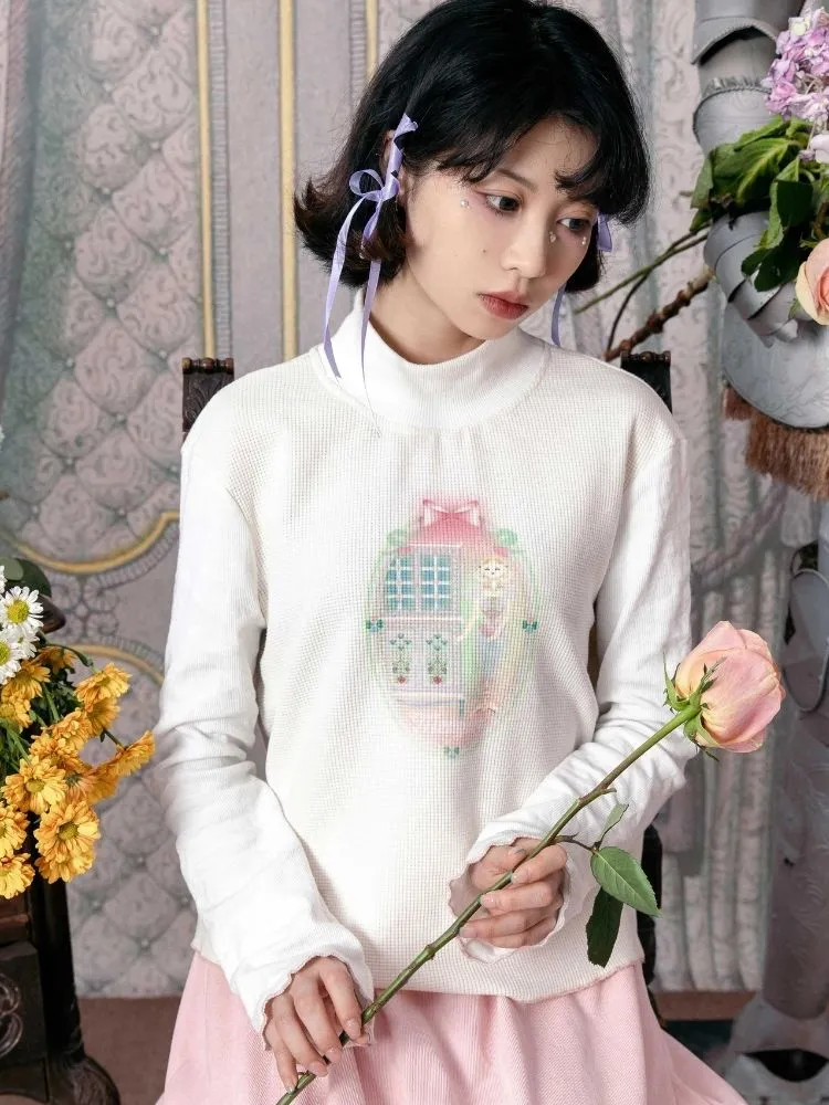 Fairy Tale Half Turtleneck Cotton Base Shirt