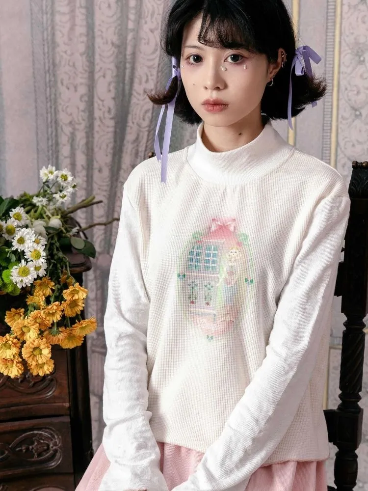 Fairy Tale Half Turtleneck Cotton Base Shirt