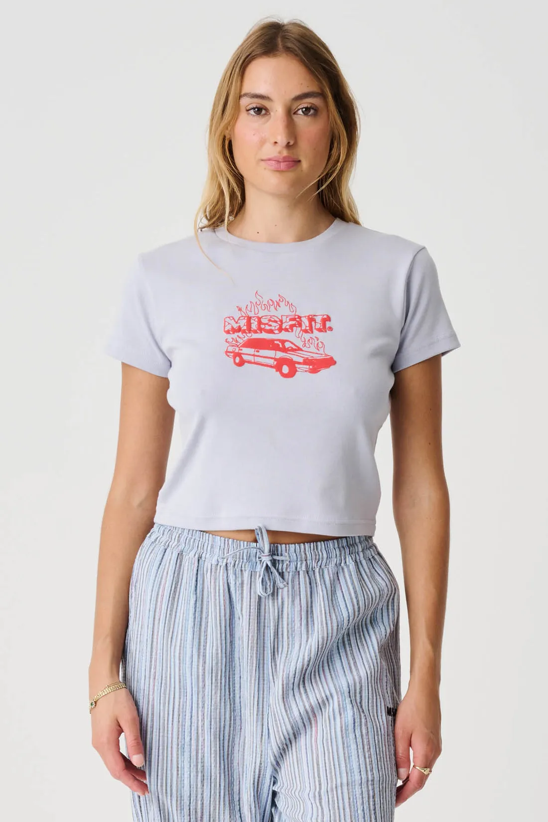 FAST TYMES RIB TEE - THRIFT LILAC