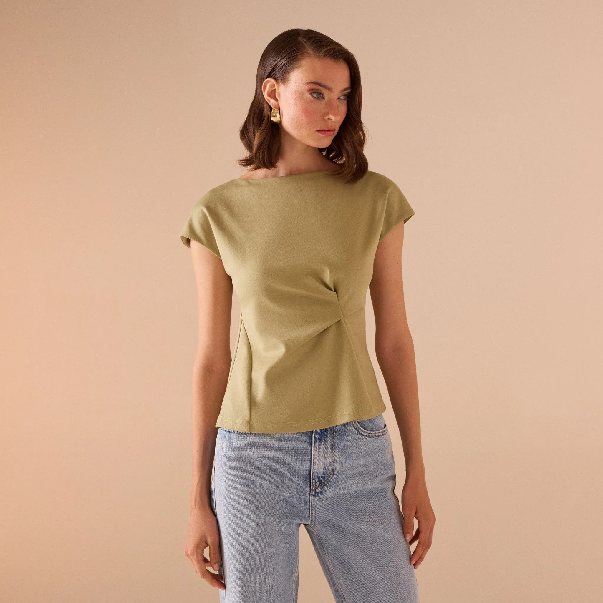 Fitted Waist Cotton Top