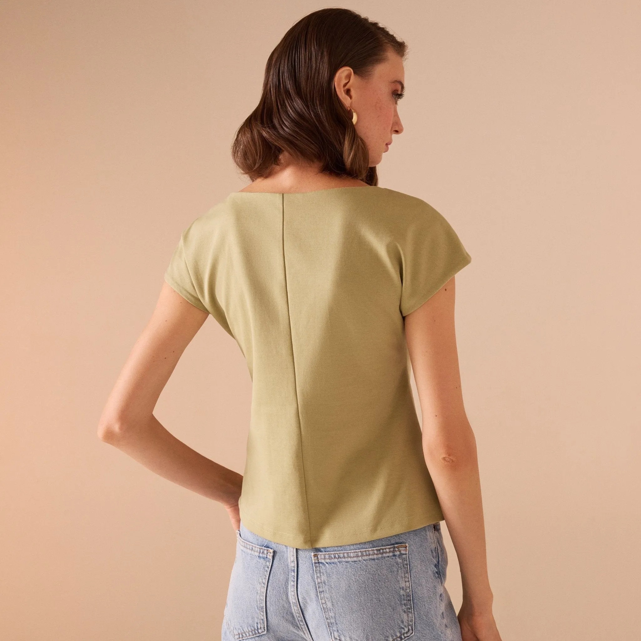 Fitted Waist Cotton Top