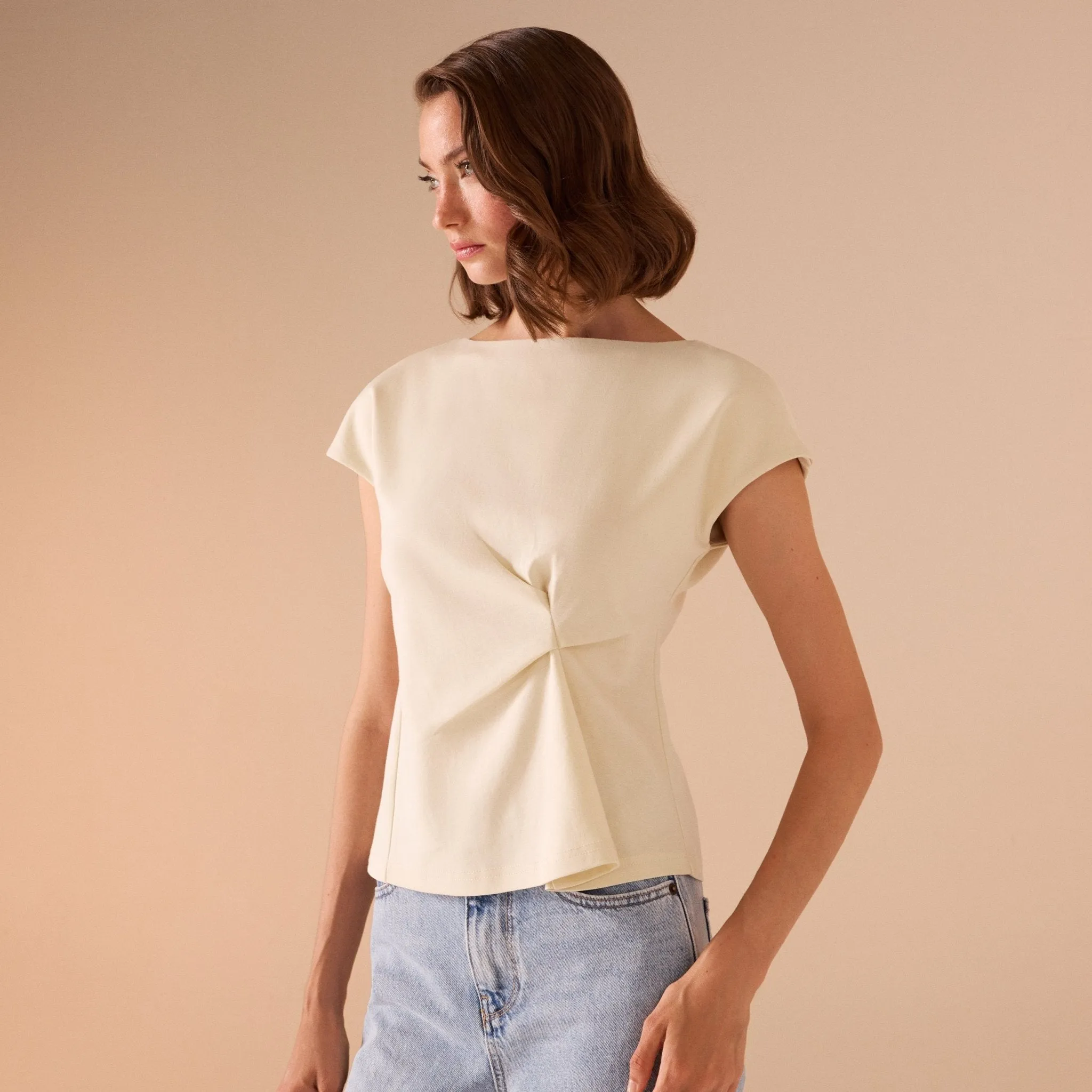 Fitted Waist Cotton Top