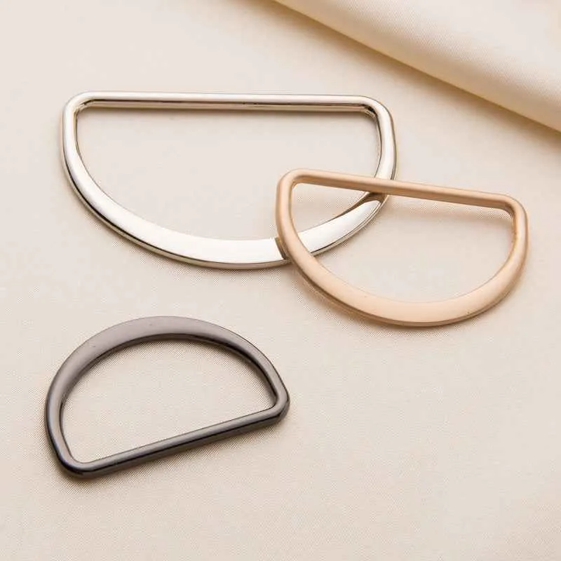 Flat D-Ring Belt Buckles - Adjustable Metal Clasps 30 Pack(5 Colors)
