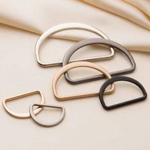 Flat D-Ring Belt Buckles - Adjustable Metal Clasps 30 Pack(5 Colors)