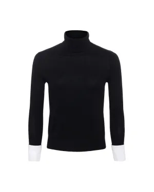 FLORA POPLIN CUFF SWEATER