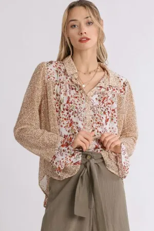Floral Bliss Button Down Top