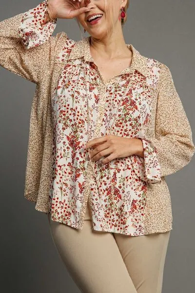 Floral Bliss Button Down Top