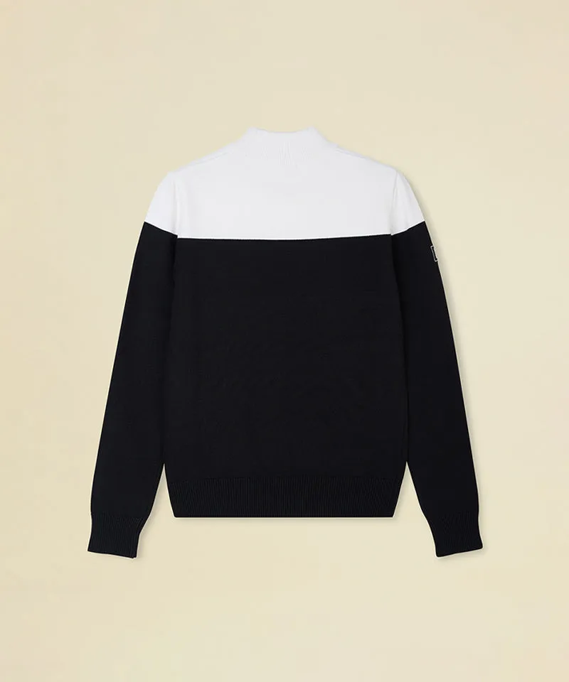 FORDI Color Block Turtleneck Knit - Black