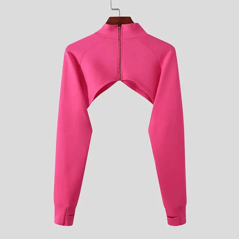 Gay Fashion Pink Turtleneck Crop Top