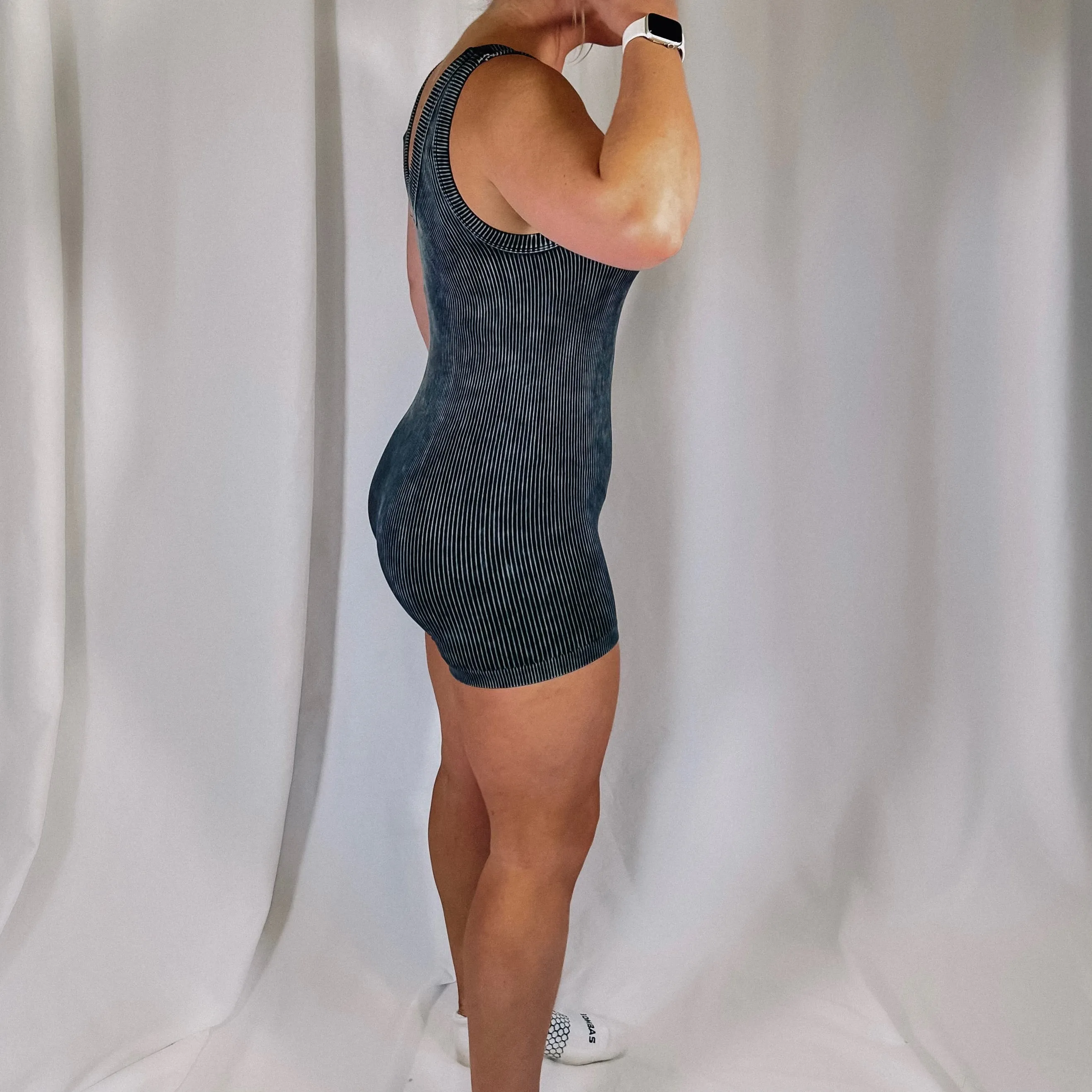 Go Time Ribbed Seamless Fitted Romper