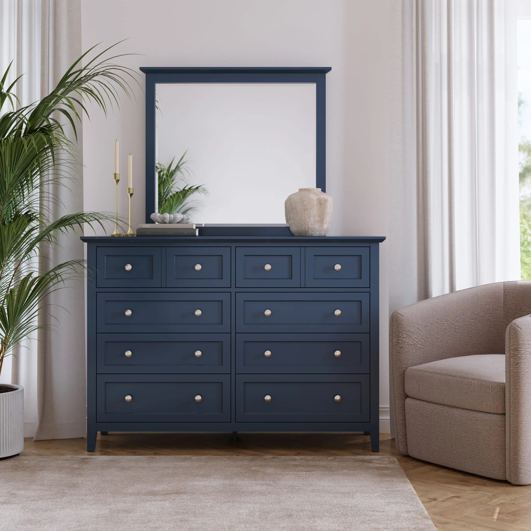 Grace Eight Drawer Dresser in Blueberry (2024)