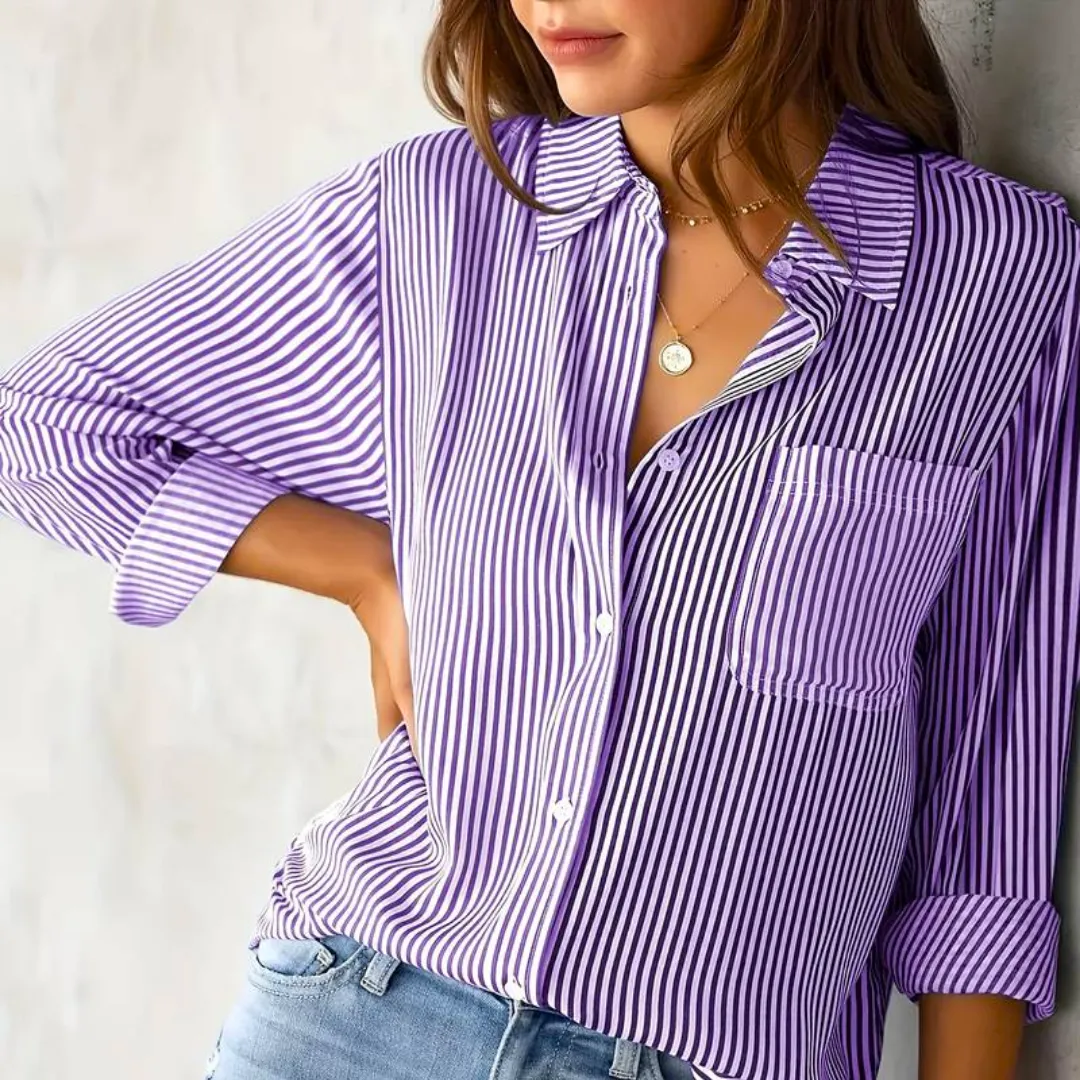 Hailey | Comfortable Classic Blouse with Buttons for Ladies