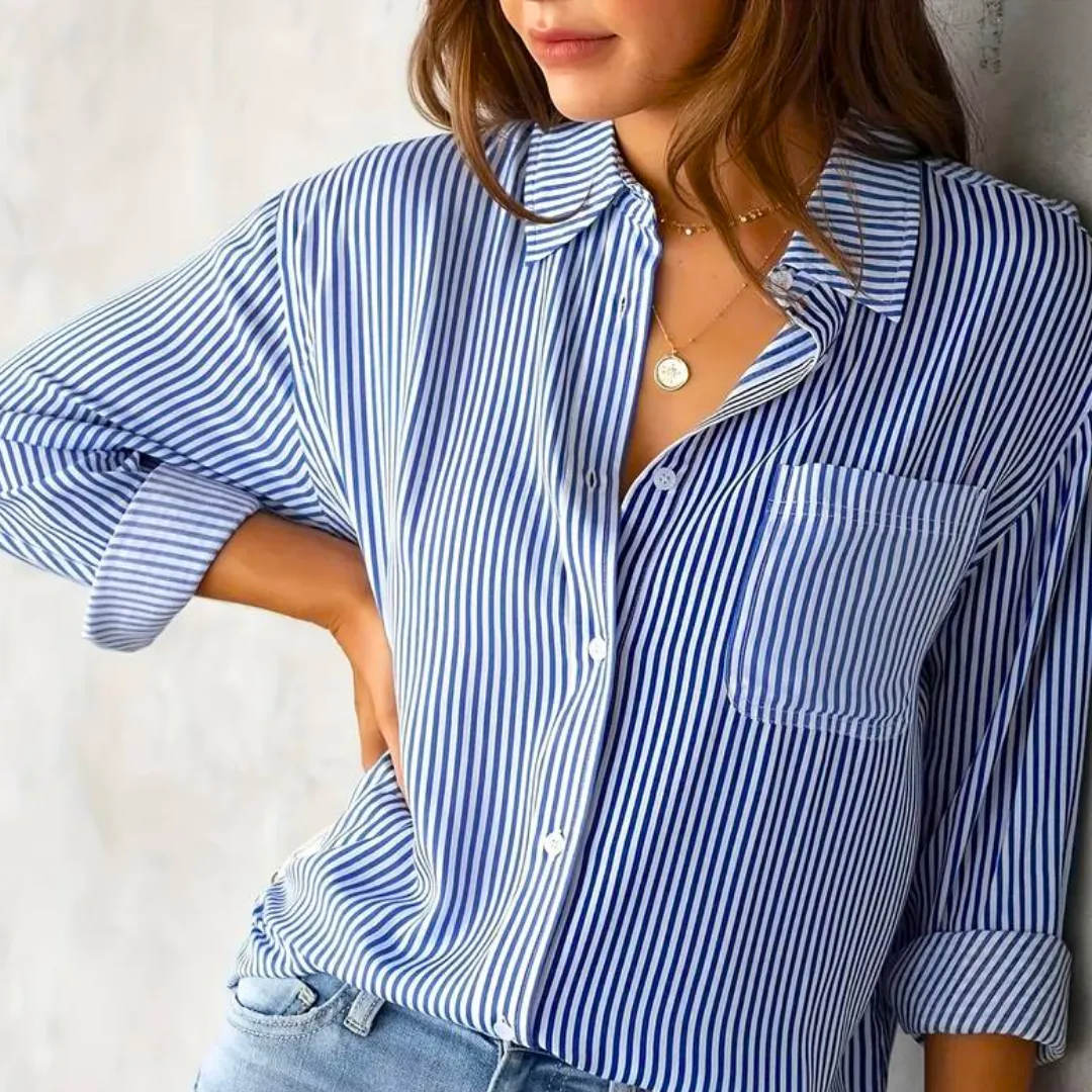 Hailey | Comfortable Classic Blouse with Buttons for Ladies