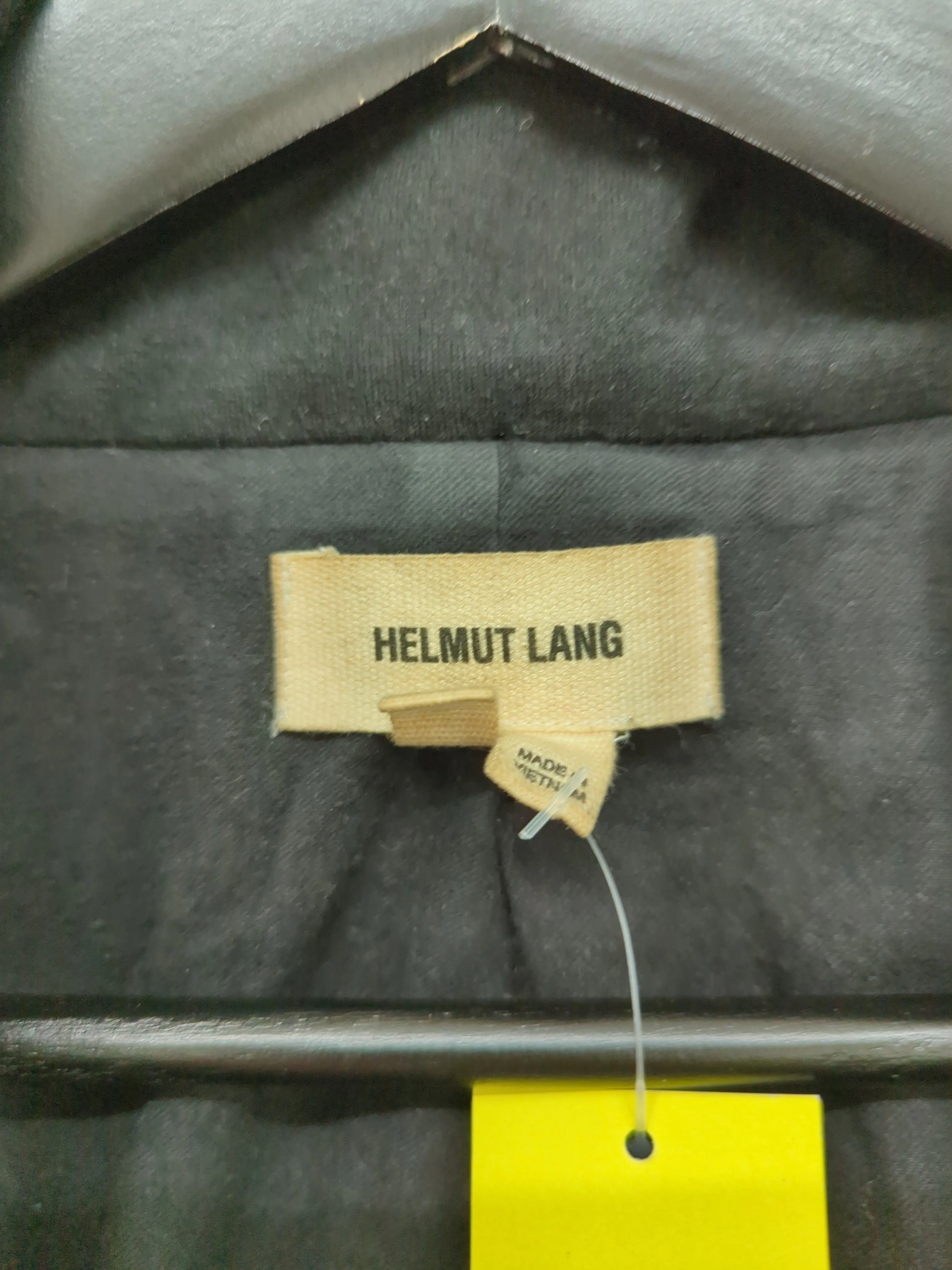 Helmut Lang Women's Coat S Black Wool with Polyamide